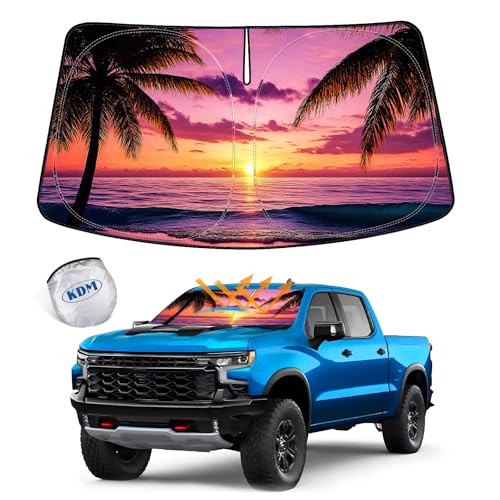 Sunset Beach Style Windshield Sun Shade for 2019 (for 2019-2025 Chevy Silverado Sunset Beach)
