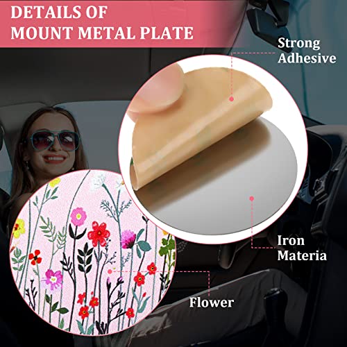 8 Pcs Cute Magnet for Phone Case Car Mount Sticker (Floral Style)