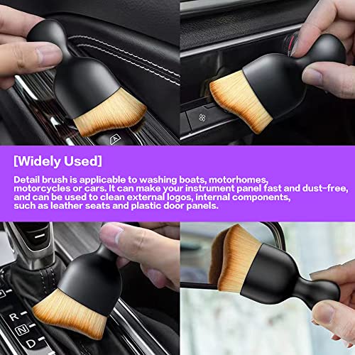 Car Interior Detailing Brush (Black&brown With Cap)