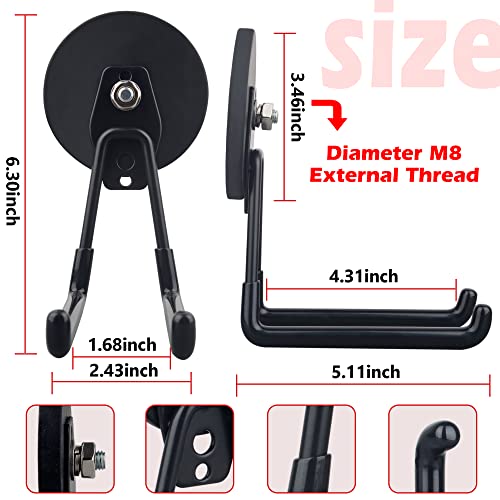 Uni Mag Strong Magnetic Ultimate Hooks (3.46INCH 2PACK Black Large Hooks)