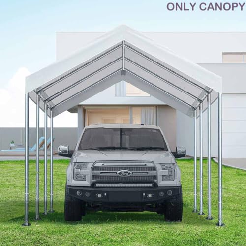 10'x20' Carport Canopy Replacement Cover White (White / 10'x20')