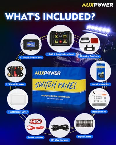 RGB 4 Gang Switch Panel A24 3 Modes RGB Dimmable IP65 Waterproof (RGB A24 / Standard Panel)