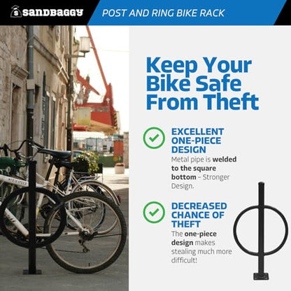 Post and Ring Bike Rack (Gray)