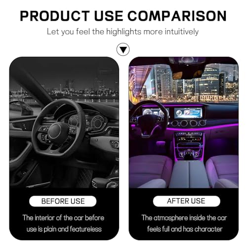 Car LED Strip Light (24 LED,Cigarette Lighter / pink purple)