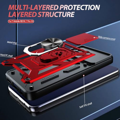 for T Mobile Revvl 7 Pro Case (T-Mobile REVVL 7 Pro（6.78"） / Red)