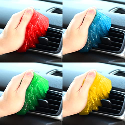 4 Pack Car Cleaning Gels (Blue+red+green+yellow)