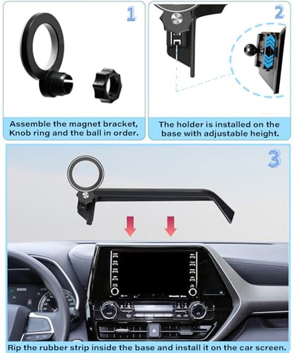 Car Phone Holder for 2020 (fit for 2020-2026 Toyota Highlander(8 Inch Screen))