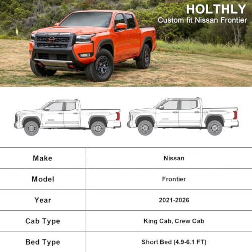 10 Layers Truck Cover Waterproof All Weather Custom Fit Nissan Frontier (Black Gray / Custom Fit for Nissan Frontier)