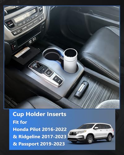 Cup Holder Inserts for Honda Pilot 2016 (For Pilot 16-22&Ridgeline 17-23&Passport 19-23)