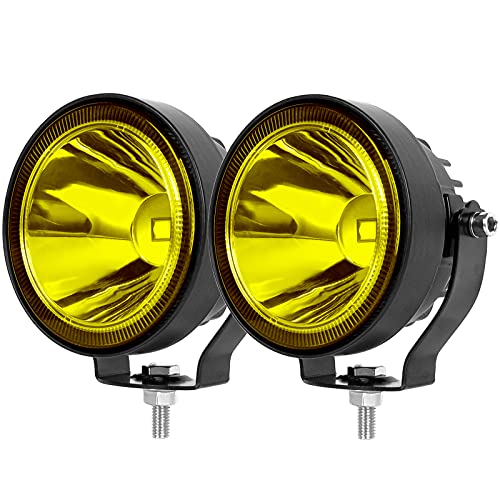 4 Inch Round Led Pod Lights (2pcs 4 inch Yellow)