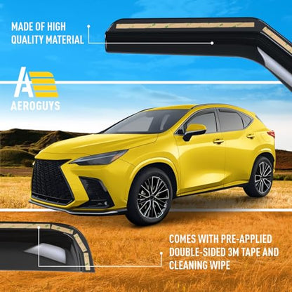 Extra Durable Window Deflectors in (For Lexus NX 22-26)