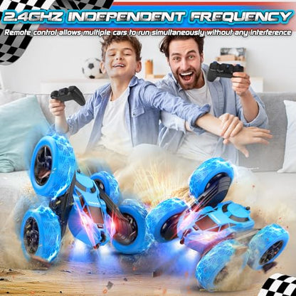 Remote Control Car RC Stunt Car for Kids (Blue)