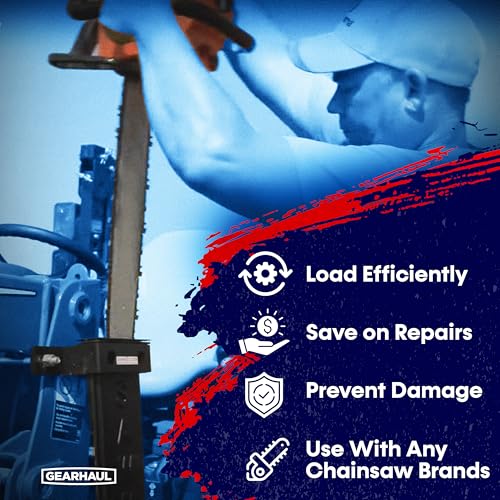 GearHaul SawHaul Fixed Universal Tractor Chainsaw Carrier (Fixed - Tractors / 28 Inch Scabbard / Red)