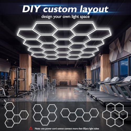 Hexagon Garage Lights 22 Girds (22-Girds / Non-Dimmable)