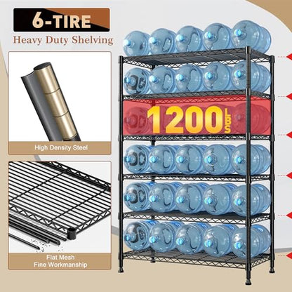 71" H 6 Tier Heavy Duty Wire Shelving (6 Tier-14"D x 29"W x 71"H)