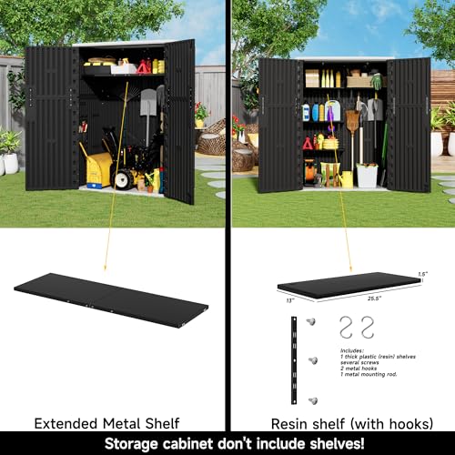 Vertical Outdoor Storage Cabinets (Black-57Cu.ft)