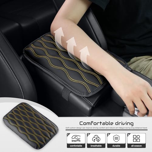 Auto Center Console Pad (yellow-line)