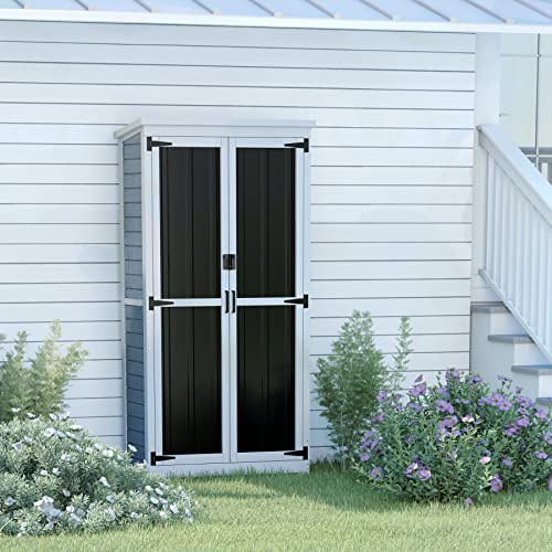 Outdoor Storage Cabinet (Grey/Black / 65.5"H)