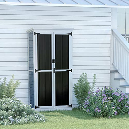Outdoor Storage Cabinet (Grey/Black / 65.5"H)