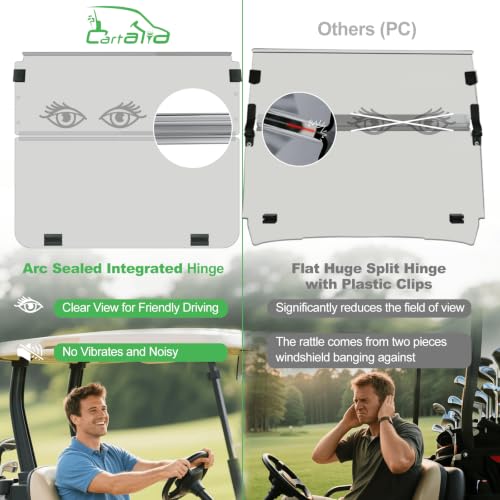 Golf Cart Foldable Windshield 3 (Clear)