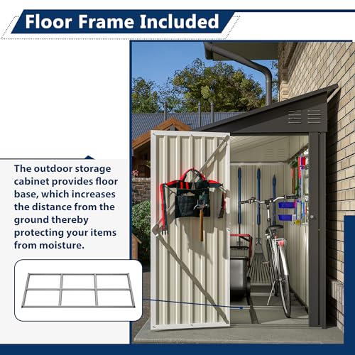 Shed Lean to Storage Shed (Black / 4 X 8FT)
