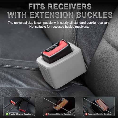 2PCS Seat Belt Buckle Holder (Gray)