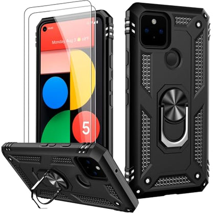 for Google Pixel 5 Case with Screen Protector (Black / Google Pixel 5)