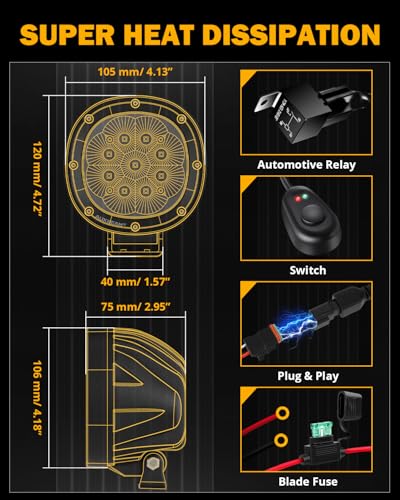 P4 Series 4 Inch White LED Driving Light (P4 Series-White Spot Beam)