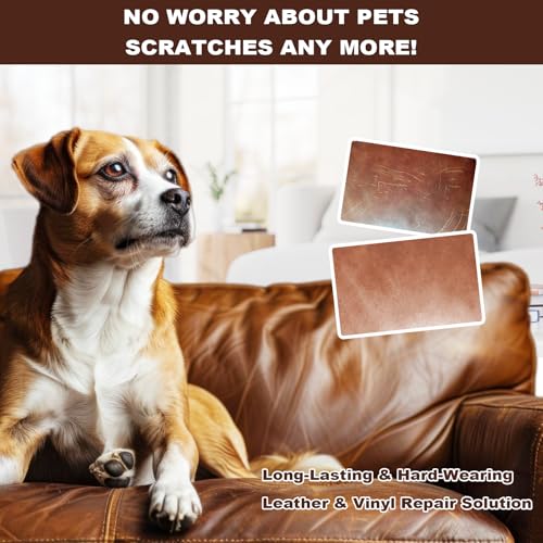 Brown Leather & Vinyl Repair Kit for Furniture (Brown)
