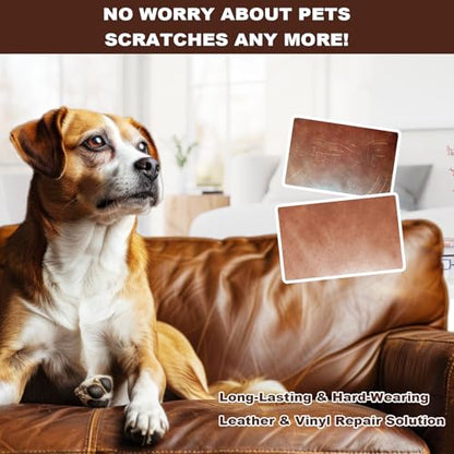 Brown Leather & Vinyl Repair Kit for Furniture (Brown)