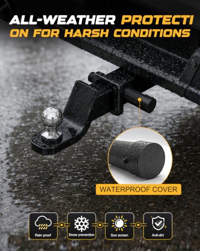 Trailer Locking Hitch Pin (2 inch & 2.5 inch / Black)