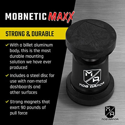MobNetic Maxx Magnetic Car Phone Holder Mount (Red)