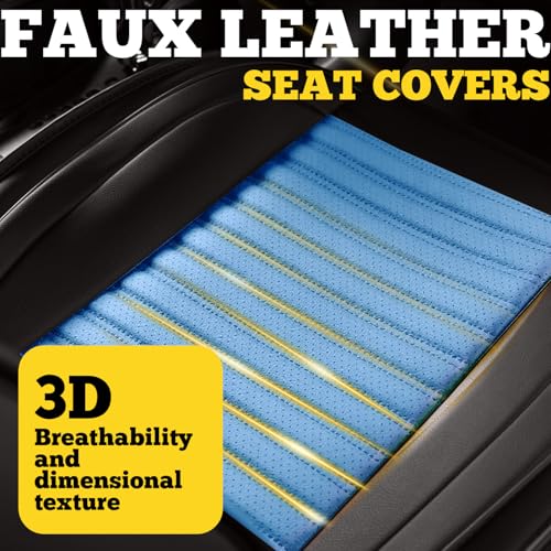 Front Car Seat Covers (Light blue-Black / Front)