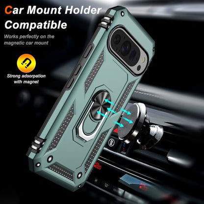 for Google Pixel 9 Pro XL Case with Screen Protector (Pine Green / Google Pixel 9 Pro XL)