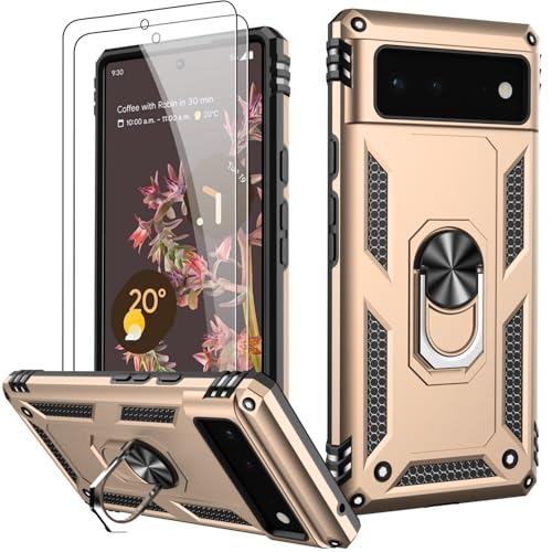 for Google Pixel 6A Case with Screen Protector (Yellow / Google Pixel 6A)