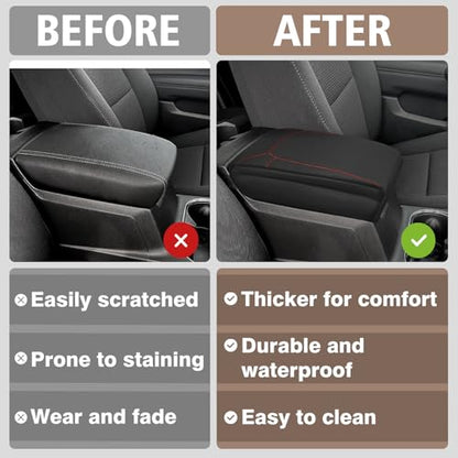 Armrest Cover for Colorado Canyon 2023 (5) 23+ |Colorado & Canyon| Red Stitch, +Thick)