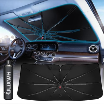 Upgrade Universal Windshield Sun Shade Umbrella (Large (61"L x 35"W) Universal)