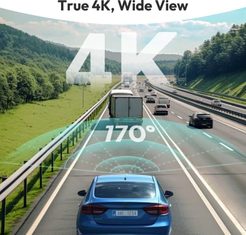 4k Dash Cam Front and Rear (Silver)
