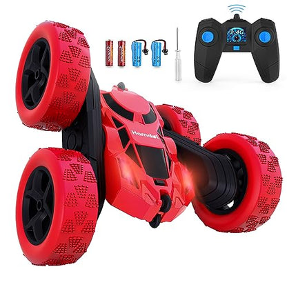 RC Stunt Car for Kids Ages 6 (Red / Standard (Headlights))