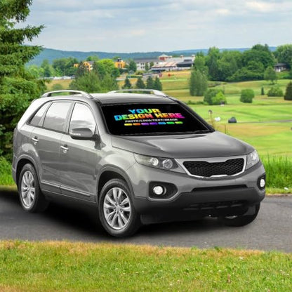 Custom Windshield Sun Shade Umbrella Foldable Personalized Sunshade (Custom 1)