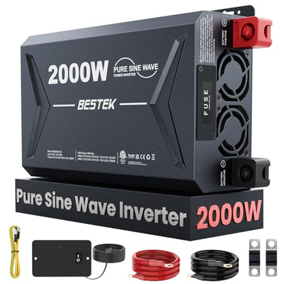 2000 Watt Pure Sine Wave Power Inverter (Gray)