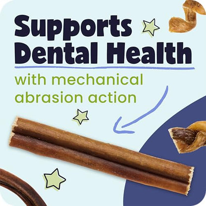 Natural 12” Braided Bully Sticks for Dogs (12" / 25 Count (Pack of 1))