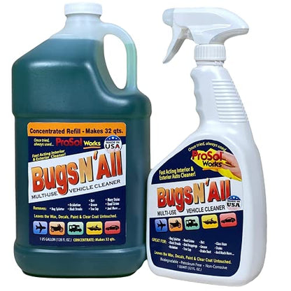 Bugs N’ All Multipurpose Car Cleaner & Degreaser (Multi-Surface Car Cleaner 1 gal)