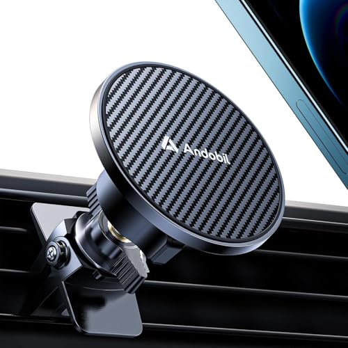 for MagSafe Car Mount [Strong Magnet&Metal Clip] Vent Phone Holder (black)