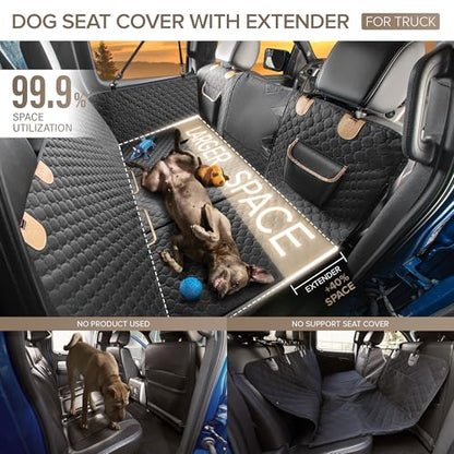 XL Truck Back Seat Extender for Dogs (Black for Trucks / For Large Truck)