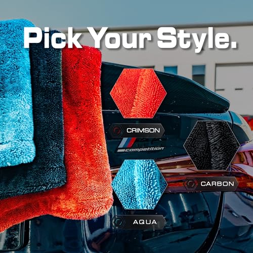 Microfiber Car Drying Towel 24"x36" (Crimson / 24"x36" Double sided)
