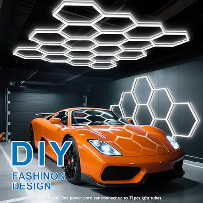 Hexagon Garage Lights (18-Girds / Non-Dimmable)
