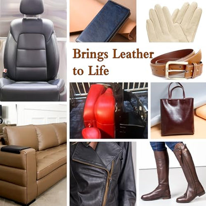 Leather Stains and Dye Liquid Red Recoloring Balm Dashboard Fabric Sneaker Shoes Boots Jacket Bag Purse Vinyl Acrylic Paint Boat Car Seats Wood Furniture Couch Fade Scratches Repair Kit Color Restorer (Red)
