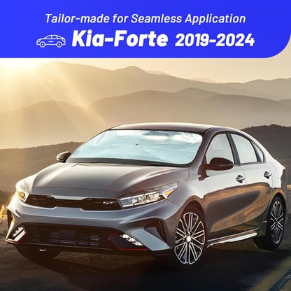 Windshield Sun Shade Umbrella for Kia Forte 2019 (Fit for Kia Forte 2019-2024)
