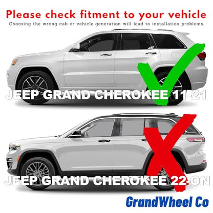 Window Deflectors Smoke Tinted in (For Grand Cherokee 11-21)